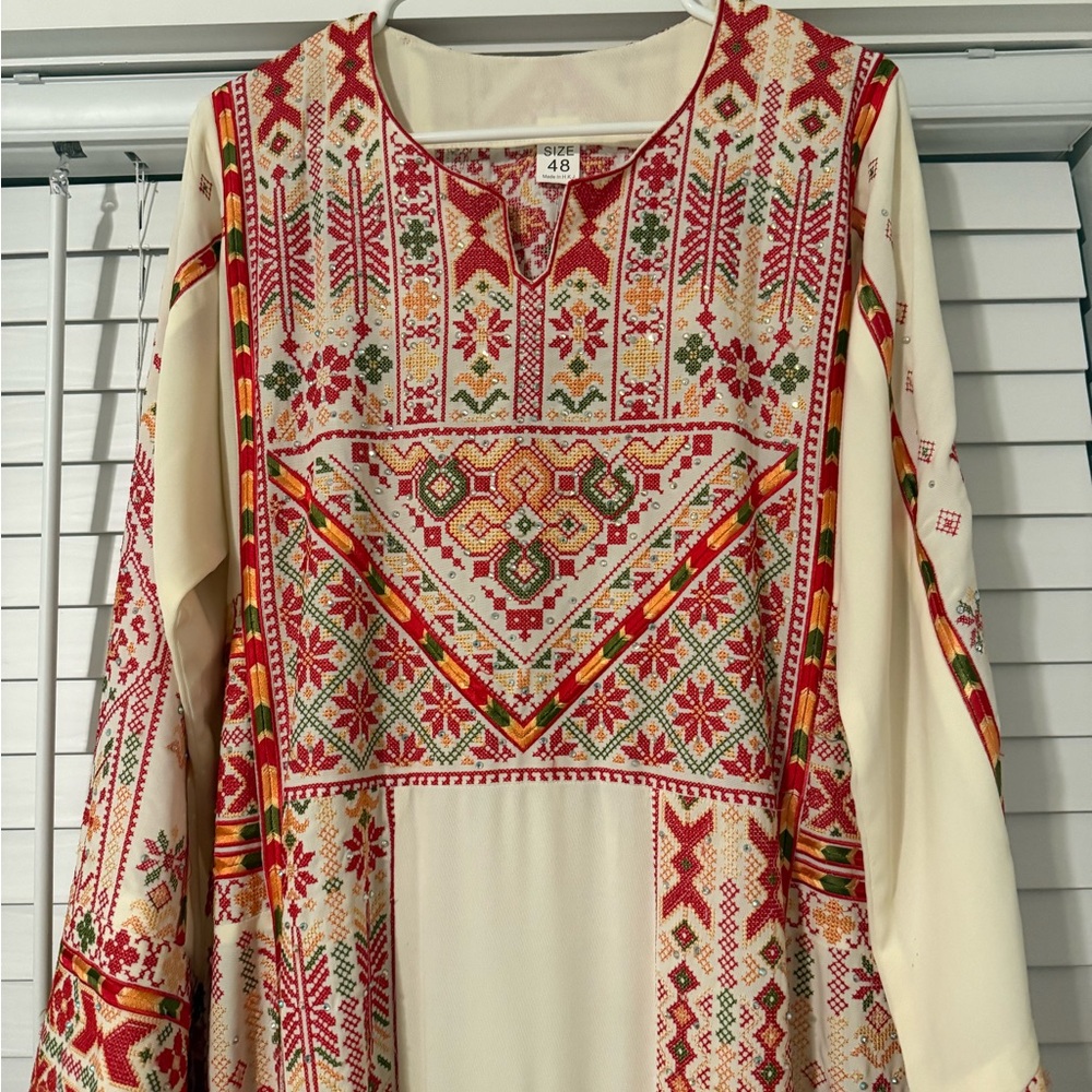 Colorful Embroidered Dress